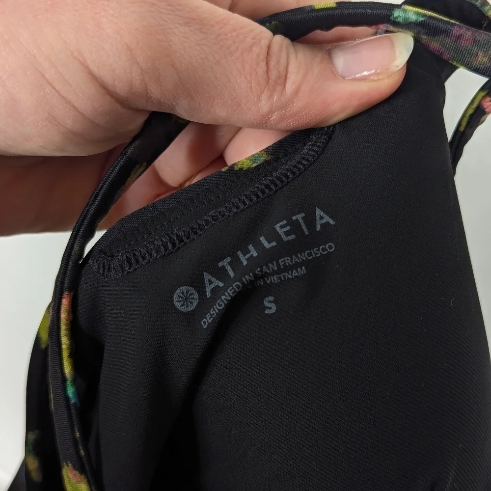 Athleta Keyhole Leopard Multicolored One Piece Swimsuit - Size Small
